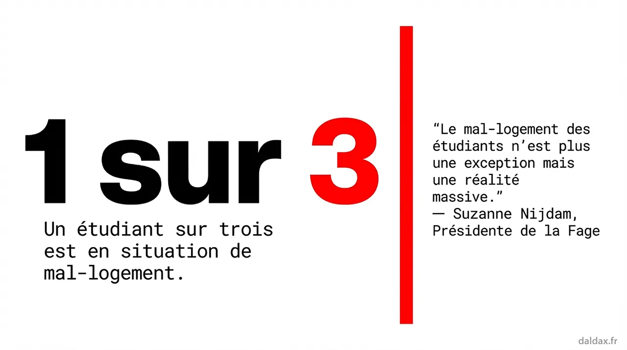 L'urgence du mal logement étudiant.