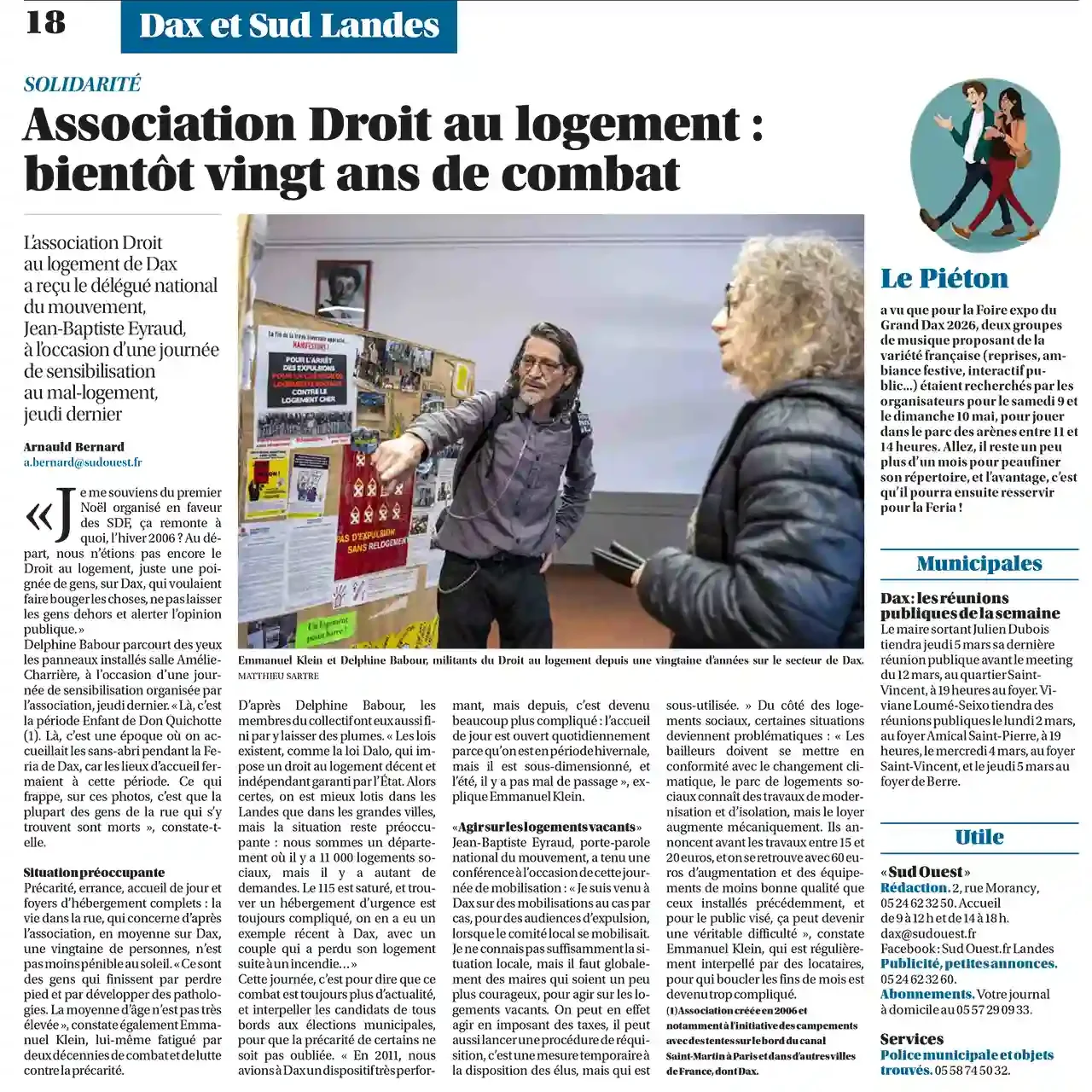 Association Droit au logement : bientôt vingt ans de combat